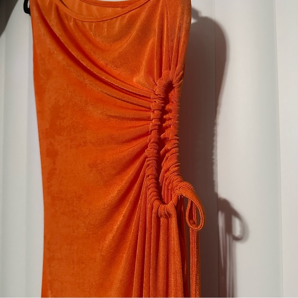 SHEIN Vibrant Orange One-Shoulder Dress - Picture 3 of 7